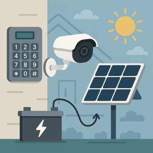 Solar powered security motion sensor